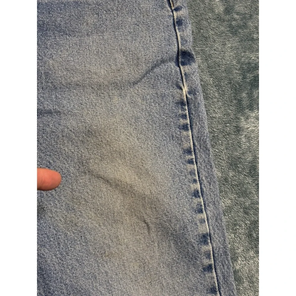 Carhartt Men 37x30 Light Wash Blue Denim Work Jeans Faded Distressed (No Tag)
